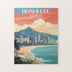 Puzzle Honolulu, Hawaï : Voyage Vintage