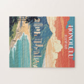Puzzle Honolulu, Hawaii: Travel Vintage (Horizontal)