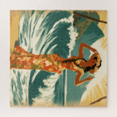 Puzzle Honolulu vintage Hawaii Mid-Pacific Travel (Horizontal)