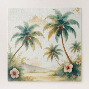 Puzzle Honolulu Voyage Hawaïen de style vintage