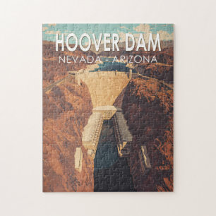 Puzzle Hoover Dam Travel Art Vintage