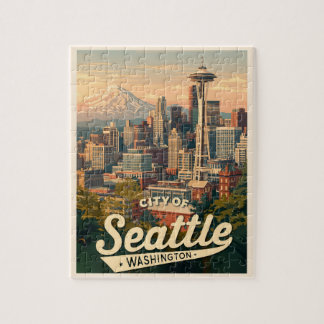 Puzzle Horizon de Seattle – Space Needle et mont Rainier