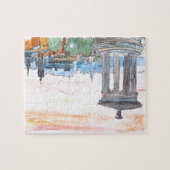 Puzzle Horizon d'Edimbourg Ecosse au crépuscule (Horizontal)