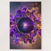 Puzzle Horizon d'événement interstellaire violet et porta (Vertical)
