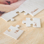 Puzzle Horizontal mignon bébé et papa Faire-part de naiss (Côté)