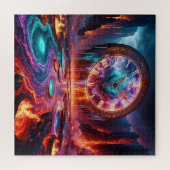 Puzzle Horloge de fusion dans un paysage de feu (Horizontal)