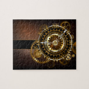 Puzzle Horloge Steampunk avec des engrenages anciens