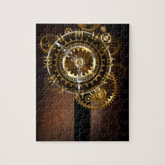 Puzzle Horloge Steampunk avec des engrenages anciens (Vertical)