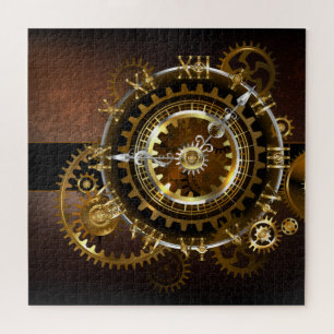 Puzzle Horloge Steampunk avec des engrenages anciens