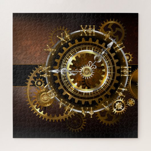 Puzzle Horloge Steampunk avec des engrenages anciens (Horizontal)