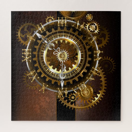 Puzzle Horloge Steampunk avec des engrenages anciens (Vertical)