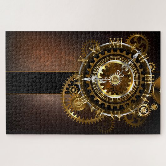 Puzzle Horloge Steampunk avec des engrenages anciens (Horizontal)