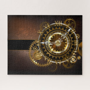 Puzzle Horloge Steampunk avec des engrenages anciens