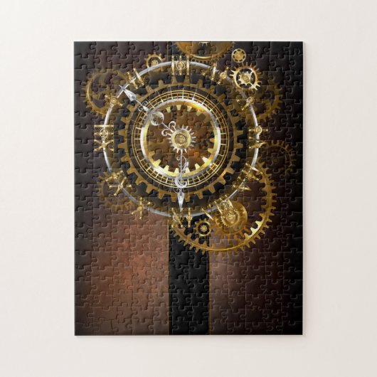 Puzzle Horloge Steampunk avec des engrenages anciens (Vertical)