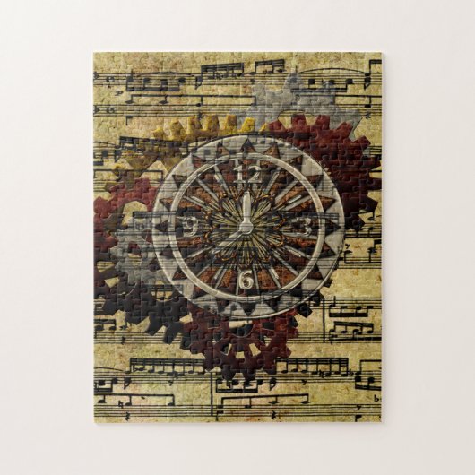 Puzzle Horloges grunges et vitesses de Steampunk (Vertical)