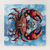 Puzzle Horoscope signe astrologique du cancer le crabe (Horizontal)
