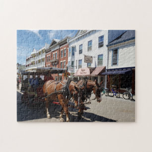 Puzzle Horse & Carriage on Mackinac Island, Michigan