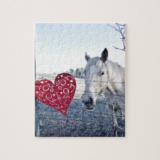 Puzzle HORSE coeur Valentine (Vertical)