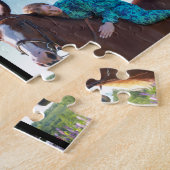 Puzzle Horse Custom 4 Photos Collage noir (Côté)