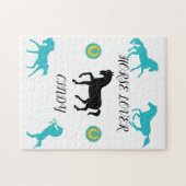 Puzzle Horse Lover avec nom personnalisé. (Horizontal)
