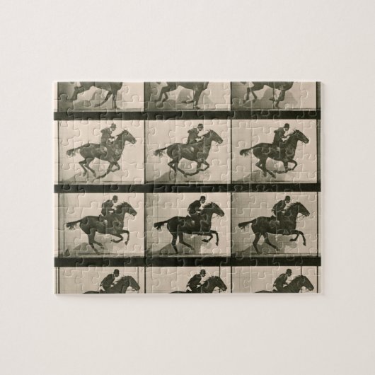Puzzle Horse Motion Photographie Vintage (Horizontal)