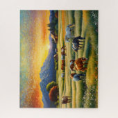 Puzzle Horse on Farm Wildflower Meadow (Vertical)