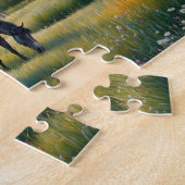 Puzzle Horse on Farm Wildflower Meadow (Côté)