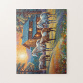 Puzzle Horse on Farm Wildflower Meadow (Vertical)