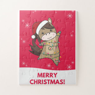 Puzzle Horse Pony Christmas Snow Winter Animals Horses