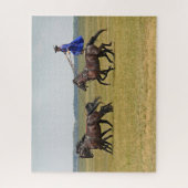 Puzzle Horseman hongrois et chevaux (Vertical)