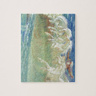 Puzzle Horses du Roi Neptune sur la plage