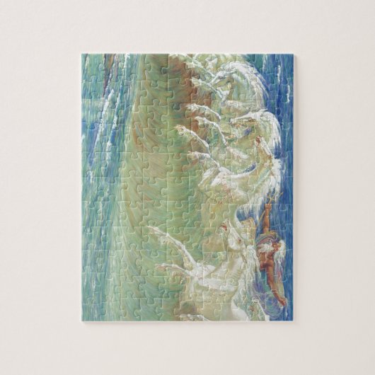 Puzzle Horses du Roi Neptune sur la plage (Vertical)