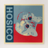 Puzzle Hosico - Illustration rouge bleu (Horizontal)