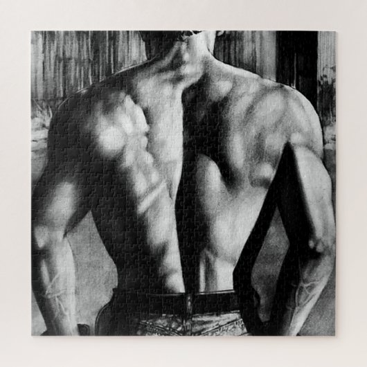 Puzzle Hot Guy Best Back Dessin d'art original (Vertical)