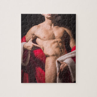Puzzle Hot Guy Poses Sexy Shirless Père Noël