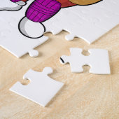 Puzzle Hotdog au cricket avec batte de cricket (Côté)