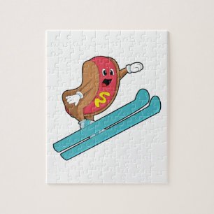 Puzzle Hotdog comme sauteur de ski avec Ski.PNG