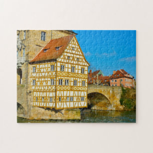 Puzzle Hôtel de ville de Bamberg Fachwerkhaus Allemagne.