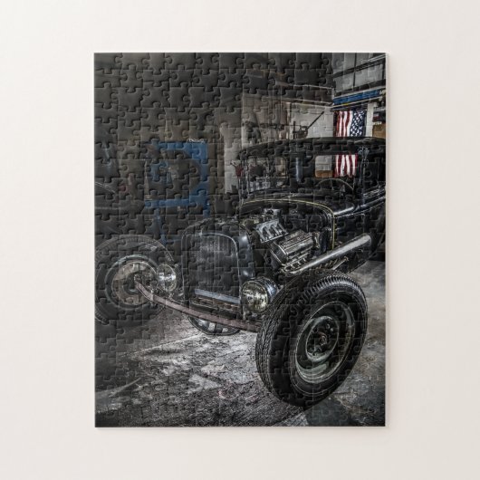 Puzzle Hotrod dans un casse-tête de garage (Vertical)