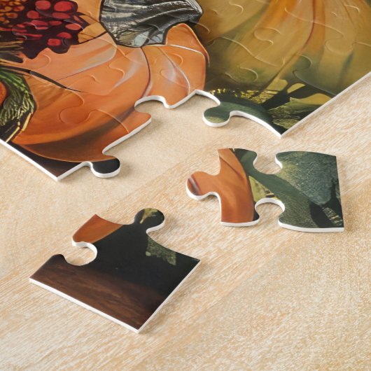 Puzzle Hound afghane récolte d'automne Thanksgiving Chien (Côté)