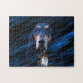Puzzle Hound bleu Abstrait (Horizontal)