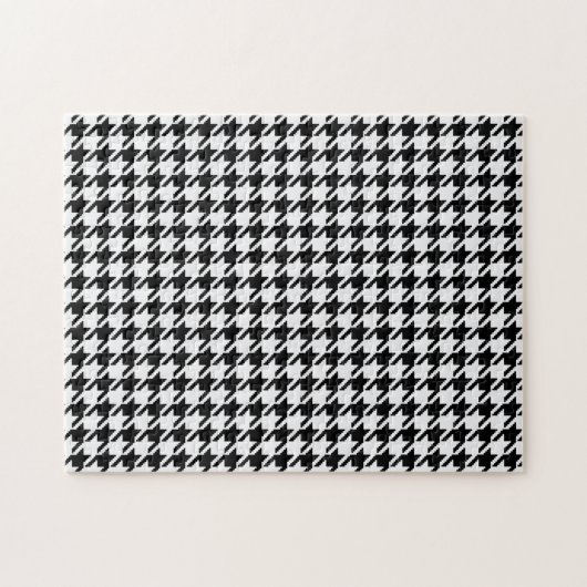 Puzzle Houndstooth noir et blanc par Shirley Taylor (Horizontal)