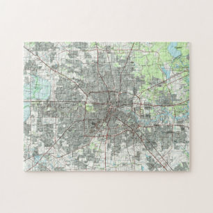 Puzzle Houston le Texas Map (1992)