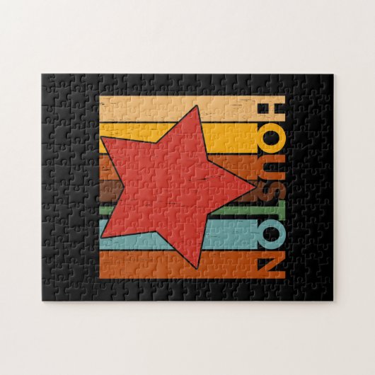 Puzzle HOUSTON Retro Vintage (Horizontal)