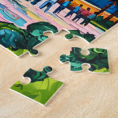 Puzzle Houston Skyline Space Center Rocket Van Gogh Kids (Côté)