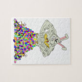 Puzzle How the Easter Bunny gets his eggs (Horizontal)