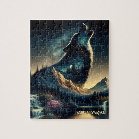 Puzzle Howling Wolf (Vertical)