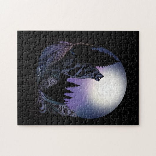 Puzzle Howling Wolf (Horizontal)