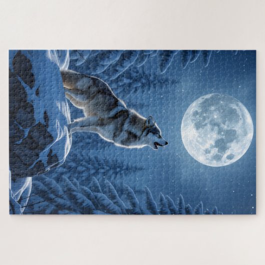 Puzzle Howling Wolf (Horizontal)