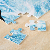 Puzzle Howling Wolf Hiver neige bleue fumée Abstraite (Côté)